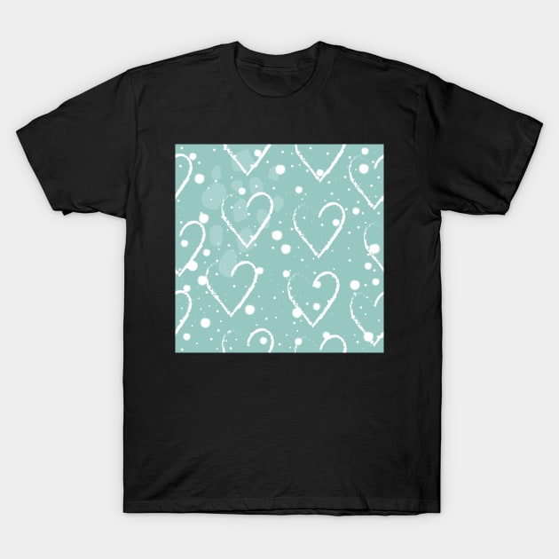 Heart Pattern T-Shirt by Kristina Stellar Scandinavian Land